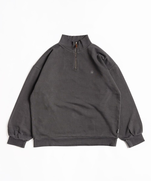 MUHET（ミュエータ）の「ハーフジップピグメントスウェット（スウェット・レディース・ブラック/ダークグリーン/ネイビー/ブラウン・MEDIUM/X-LARGE）」の5枚目の写真