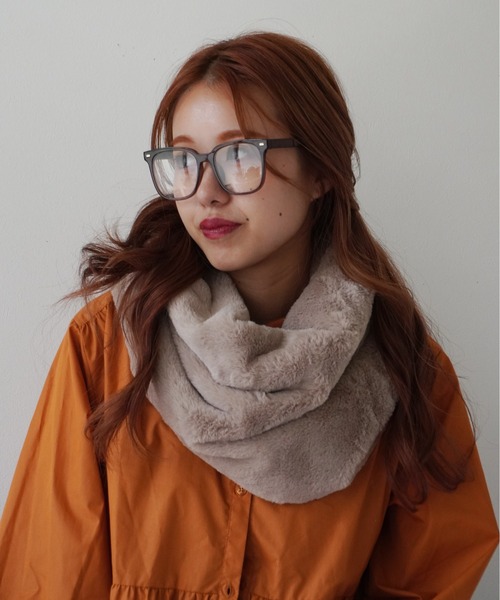 Port（ポート）の「【 Port / ポート 】 フェイクファー スヌード（ネックウォーマー/スヌード・レディース・ブラック/グレー/ブラウン/ベージュ・FREE）」の7枚目の写真