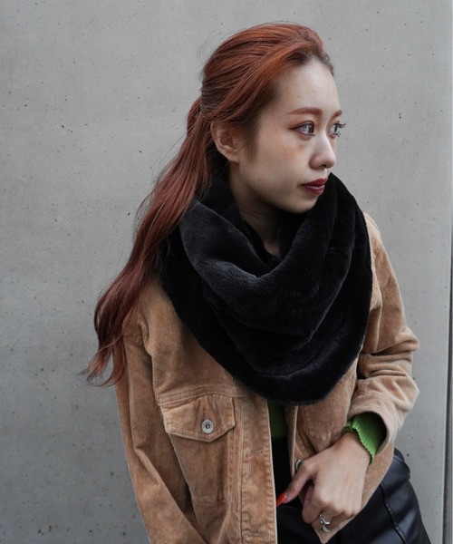 Port（ポート）の「【 Port / ポート 】 フェイクファー スヌード（ネックウォーマー/スヌード・レディース・ブラック/グレー/ブラウン/ベージュ・FREE）」の9枚目の写真