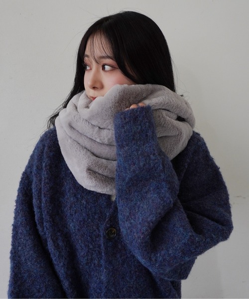 Port（ポート）の「【 Port / ポート 】 フェイクファー スヌード（ネックウォーマー/スヌード・レディース・ブラック/グレー/ブラウン/ベージュ・FREE）」の16枚目の写真