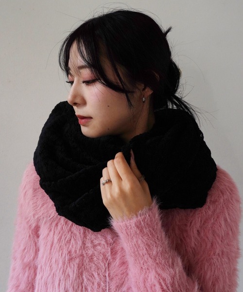 Port（ポート）の「【 Port / ポート 】 フェイクファー スヌード（ネックウォーマー/スヌード・レディース・ブラック/グレー/ブラウン/ベージュ・FREE）」の17枚目の写真