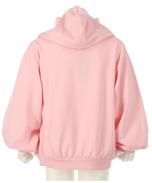 ANAP kids（アナップキッズ）の「2WAYねこ耳ミニ裏毛フーディ（パーカー・キッズ・オフホワイト/ピンク・110cm/100cm/120cm/130cm）」の11枚目の写真