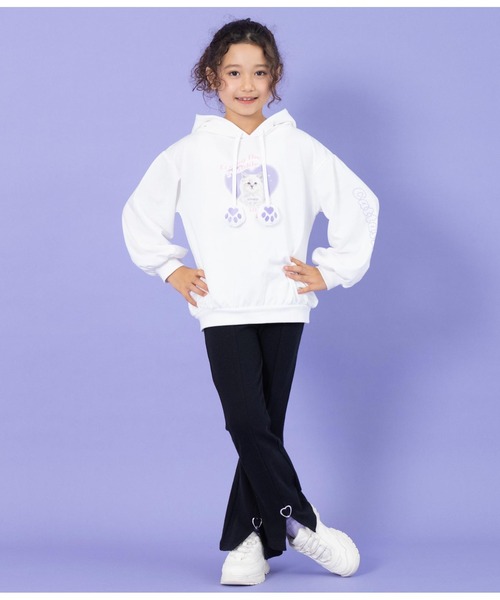 ANAP kids（アナップキッズ）の「2WAYねこ耳ミニ裏毛フーディ（パーカー・キッズ・オフホワイト/ピンク・110cm/100cm/120cm/130cm）」の21枚目の写真