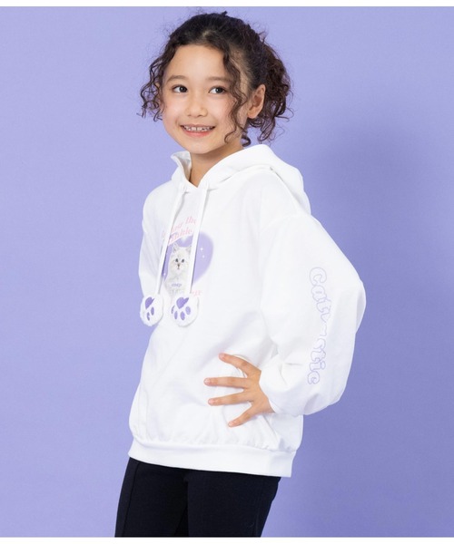 ANAP kids（アナップキッズ）の「2WAYねこ耳ミニ裏毛フーディ