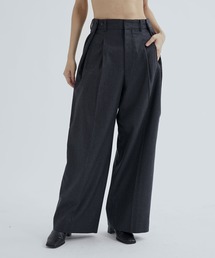 【INSCRIRE/アンスクリア】Wool Gabardine Transfrom Pants/ウールギャバジントランスフォームパンツ