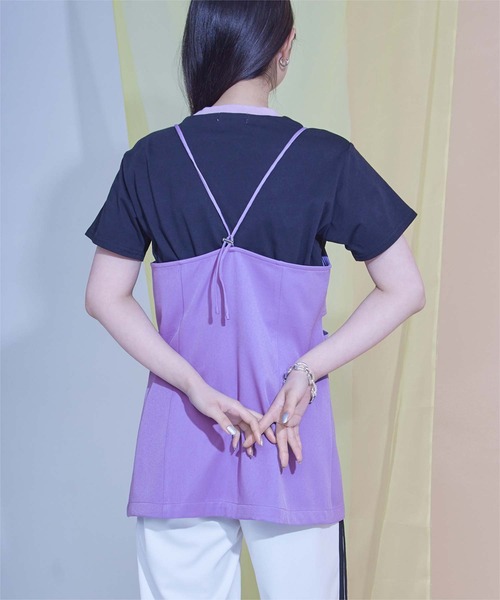 フロントジップサイドカットビスチェ（キャミソール）｜miette（ミエット）