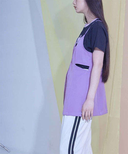 フロントジップサイドカットビスチェ（キャミソール）｜miette（ミエット）