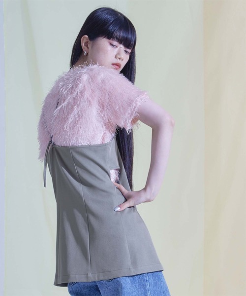 フロントジップサイドカットビスチェ（キャミソール）｜miette（ミエット）