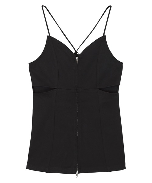 フロントジップサイドカットビスチェ（キャミソール）｜miette（ミエット）