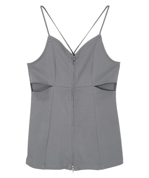 フロントジップサイドカットビスチェ（キャミソール）｜miette（ミエット）