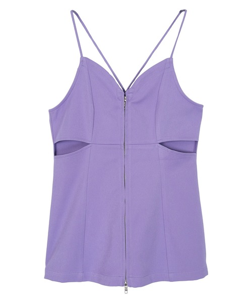 フロントジップサイドカットビスチェ（キャミソール）｜miette（ミエット）