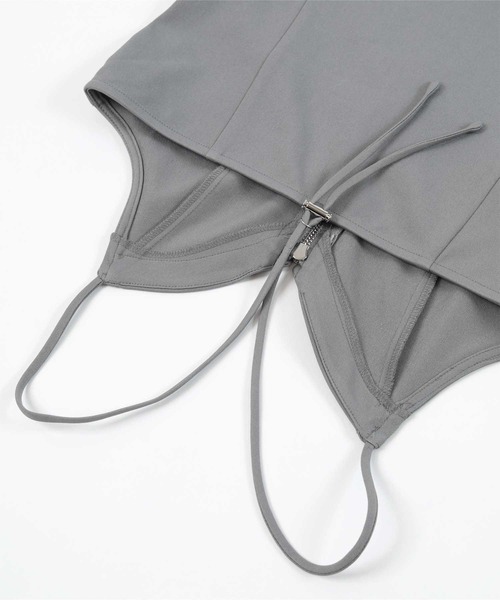 フロントジップサイドカットビスチェ（キャミソール）｜miette（ミエット）