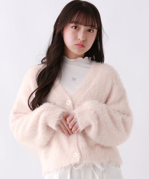 repipi armario(レピピ アルマリオ)の「シャギーショートカーデ(カーディガン/ボレロ・キッズ・ピンク/ブルー/イエロー・SMALL/MEDIUM/LARGE)」の3枚目の写真