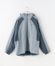 る*い様 HUF マウンテンパーカー バーベル模様 ナイロンジャケット 青