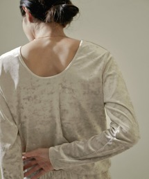 SALON adam et rope' | クラッシュベロア2WAYロングスリーブTシャツ【セットアップ対応・洗える】(Tシャツ/カットソー)