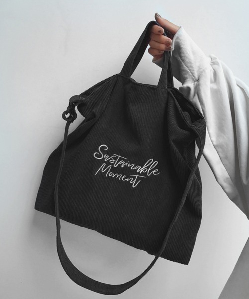 Miniministore（ミニミニストア）の「キャンバスバッグ レディース 刺しゅう（ショルダーバッグ・レディース・ブルー/グリーン/ブラック/ライトブラウン/ピンク/グレー・フリー）」の7枚目の写真