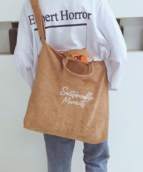 Miniministore（ミニミニストア）の「キャンバスバッグ レディース 刺しゅう（ショルダーバッグ・レディース・ブルー/グリーン/ブラック/ライトブラウン/ピンク/グレー・フリー）」の17枚目の写真