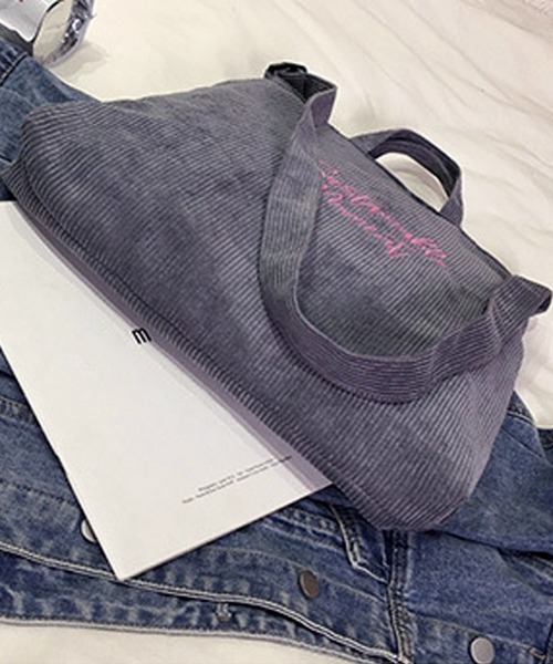 Miniministore（ミニミニストア）の「キャンバスバッグ レディース 刺しゅう（ショルダーバッグ・レディース・ブルー/グリーン/ブラック/ライトブラウン/ピンク/グレー・フリー）」の11枚目の写真