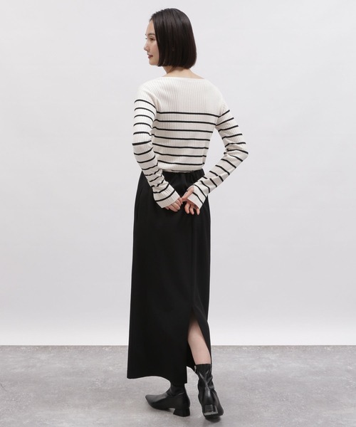 LAKOLE（ラコレ）の「サス付ジョーゼットスカート / 996026（スカート・レディース・オフホワイト/ブラック/ライトブルー・SMALL/MEDIUM）」の5枚目の写真