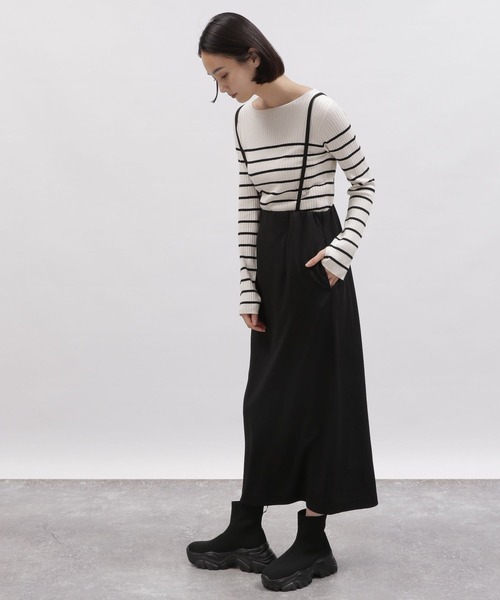 LAKOLE（ラコレ）の「サス付ジョーゼットスカート / 996026（スカート・レディース・オフホワイト/ブラック/ライトブルー・SMALL/MEDIUM）」の6枚目の写真