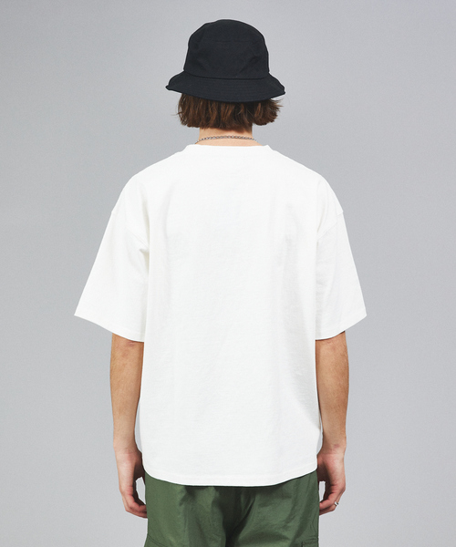 BEVERLY HILLS POLO CLUB（ビバリーヒルズポロクラブ）の「【BEVERLY HILLS POLO CLUB/ビバリーヒルズポロクラブ 】ヘビーウェイトオーバーサイズロゴ ワンポイント ビンテージ 鹿の子クルー半袖Tシャツ天竺クルーT（Tシャツ/カットソー・メンズ・ブラック/グレイッシュブルー/オフホワイト・M/L/XL）」の6枚目の写真