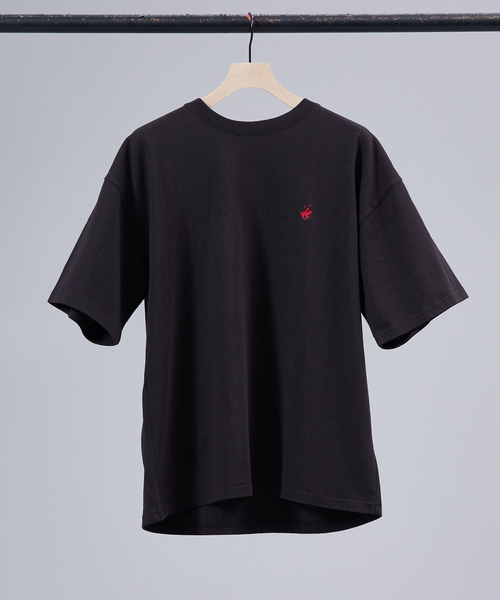 BEVERLY HILLS POLO CLUB（ビバリーヒルズポロクラブ）の「【BEVERLY HILLS POLO CLUB/ビバリーヒルズポロクラブ 】ヘビーウェイトオーバーサイズロゴ ワンポイント ビンテージ 鹿の子クルー半袖Tシャツ天竺クルーT（Tシャツ/カットソー・メンズ・ブラック/グレイッシュブルー/オフホワイト・M/L/XL）」の14枚目の写真