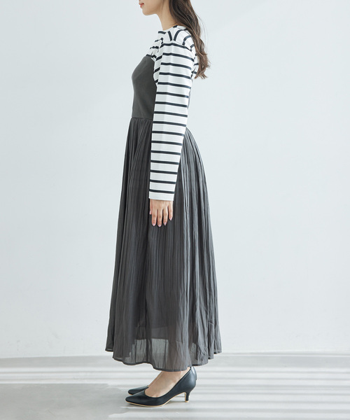 ROPE' PICNIC(ロペピクニック)の「シアーナチュラルヨウリュウベアキャミOP(ワンピース・レディース・ベージュ/チャコールグレー・38)」の15枚目の写真