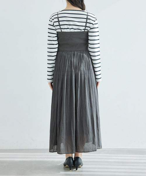 ROPE' PICNIC(ロペピクニック)の「シアーナチュラルヨウリュウベアキャミOP(ワンピース・レディース・ベージュ/チャコールグレー・38)」の16枚目の写真