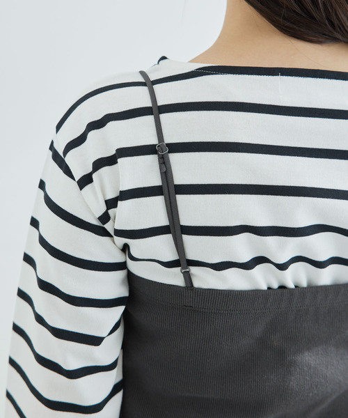 ROPE' PICNIC(ロペピクニック)の「シアーナチュラルヨウリュウベアキャミOP(ワンピース・レディース・ベージュ/チャコールグレー・38)」の17枚目の写真