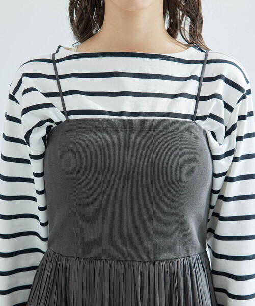 ROPE' PICNIC(ロペピクニック)の「シアーナチュラルヨウリュウベアキャミOP(ワンピース・レディース・ベージュ/チャコールグレー・38)」の18枚目の写真