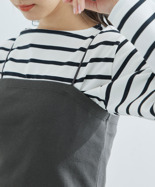 ROPE' PICNIC(ロペピクニック)の「シアーナチュラルヨウリュウベアキャミOP(ワンピース・レディース・ベージュ/チャコールグレー・38)」の20枚目の写真