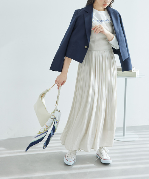 ROPE' PICNIC(ロペピクニック)の「シアーナチュラルヨウリュウベアキャミOP(ワンピース・レディース・ベージュ/チャコールグレー・38)」の8枚目の写真