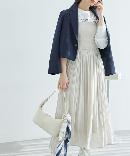 ROPE' PICNIC(ロペピクニック)の「シアーナチュラルヨウリュウベアキャミOP(ワンピース・レディース・ベージュ/チャコールグレー・38)」の1枚目の写真