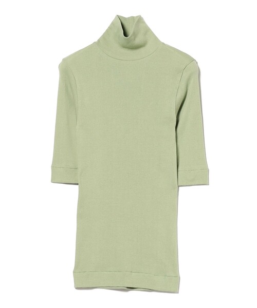 homspun(ホームスパン)の「homspun / 丸胴テレコ 五分袖タートルネックプルオーバー(Tシャツ/カットソー・レディース・ホワイト系その他6/ケリー/ブラック・ONE SIZE)」の11枚目の写真