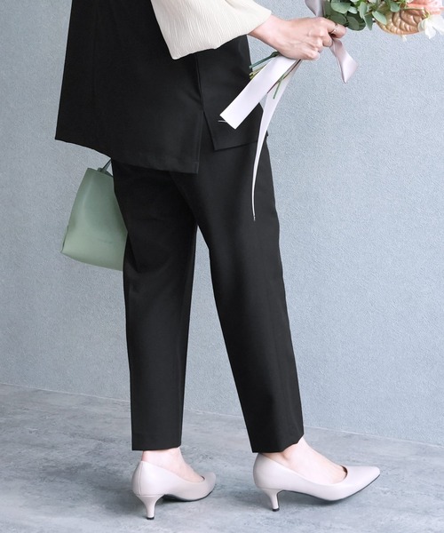 reca（レカ）の「Vネックベスト×テーパードパンツ2点セット（スーツセット・レディース・ブラック/サンドベージュ/グレー・S/M/L/XL）」の12枚目の写真