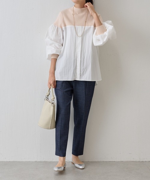 うめたろう様BEARDSLEY デニム風トラックパンツ　手洗い可能　M BEARDSLEY（ビアズリー）の「デニム風トラックパンツ（デニムパンツ