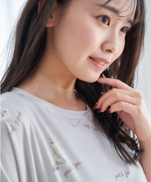 PAUL&JOE（ポールアンドジョー）の「【PAUL&JOE】フルカラーヌネット＆ジプシープリント　半袖ワンピース（ルームウェア/パジャマ・レディース・アイボリー/サックスブルー・M-L）」の10枚目の写真