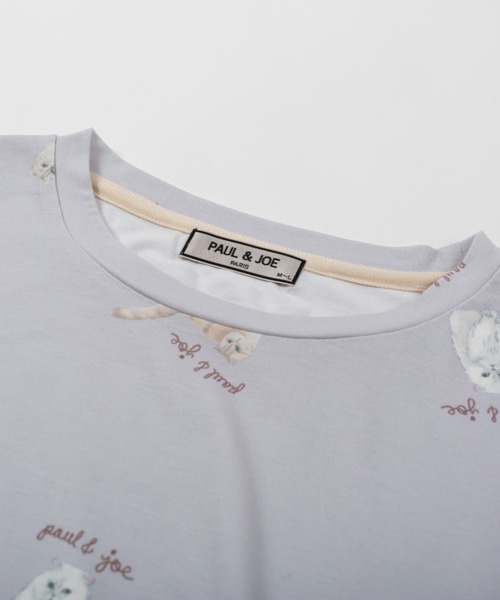 PAUL&JOE（ポールアンドジョー）の「【PAUL&JOE】フルカラーヌネット＆ジプシープリント　半袖ワンピース（ルームウェア/パジャマ・レディース・アイボリー/サックスブルー・M-L）」の4枚目の写真