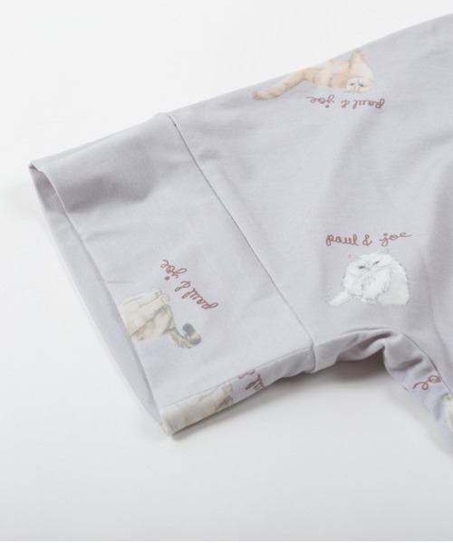 PAUL&JOE（ポールアンドジョー）の「【PAUL&JOE】フルカラーヌネット＆ジプシープリント　半袖ワンピース（ルームウェア/パジャマ・レディース・アイボリー/サックスブルー・M-L）」の5枚目の写真