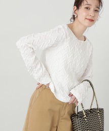 N.（N. Natural Beauty Basic） | ◆【セットアップ対応】ふくれジャガードブラウス(シャツ/ブラウス)