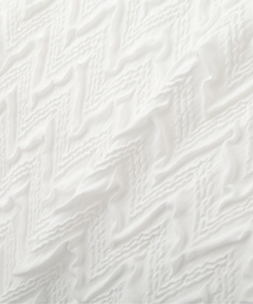 N.（N. Natural Beauty Basic）（エヌエヌナチュラルビューティーベーシック）の「◆【セットアップ対応】ふくれジャガードブラウス（シャツ/ブラウス・レディース・クリーム/ブラック・MEDIUM）」の21枚目の写真