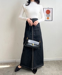 Futier land | フロントジップデニムスカート(デニムスカート)
