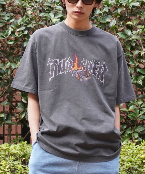 THRASHER（スラッシャー）の「【ムラサキスポーツ限定】THRASHER/スラッシャー 半袖Tee ボックスシルエット ヴィンテージ THM-24SPSST01（Tシャツ/カットソー・メンズ・アイボリー/ブラック/マルチ・M/L/XL）」の3枚目の写真