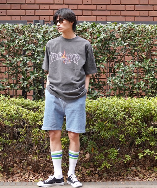 THRASHER（スラッシャー）の「【ムラサキスポーツ限定】THRASHER/スラッシャー 半袖Tee ボックスシルエット ヴィンテージ THM-24SPSST01（Tシャツ/カットソー・メンズ・アイボリー/ブラック/マルチ・M/L/XL）」の12枚目の写真