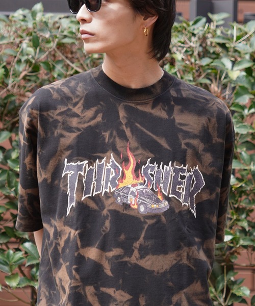 THRASHER（スラッシャー）の「【ムラサキスポーツ限定】THRASHER/スラッシャー 半袖Tee ボックスシルエット ヴィンテージ THM-24SPSST01（Tシャツ/カットソー・メンズ・アイボリー/ブラック/マルチ・M/L/XL）」の4枚目の写真