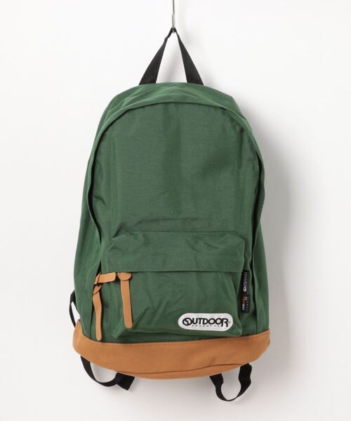OUTDOOR PRODUCTS APPAREL(アウトドアプロダクツアパレル)の「【OUTDOOR PRODUCTS】デイパック底レザーバックパック(バックパック/リュック・メンズ・ピンク/グリーン/レッド/ネイビー/ベージュ/パープル/オレンジ/ワイン/ブラック/グレー/ブルー・FREE)」の4枚目の写真