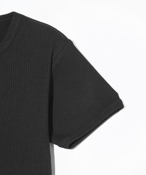 X-girl(エックスガール)の「OVAL LOGO S/S TOP(Tシャツ/カットソー・レディース・マルチ/ブラック/ホワイト/ブラウン・S/M)」の16枚目の写真