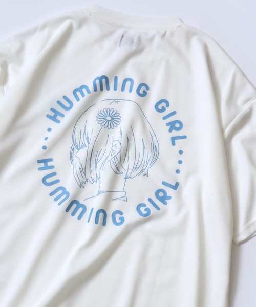 ANPAS（アンパス）の「Ponte Fabric Cool Touch Girl Print T-shirt/ポンチ 線画 ガールプリント 半袖Tシャツ 接触冷感 速乾 UVケア（Tシャツ/カットソー・レディース・ラベンダー/グレー系その他2/ミント/ホワイト系その他2/グレー系その他/ホワイト系その他・L/M）」の3枚目の写真