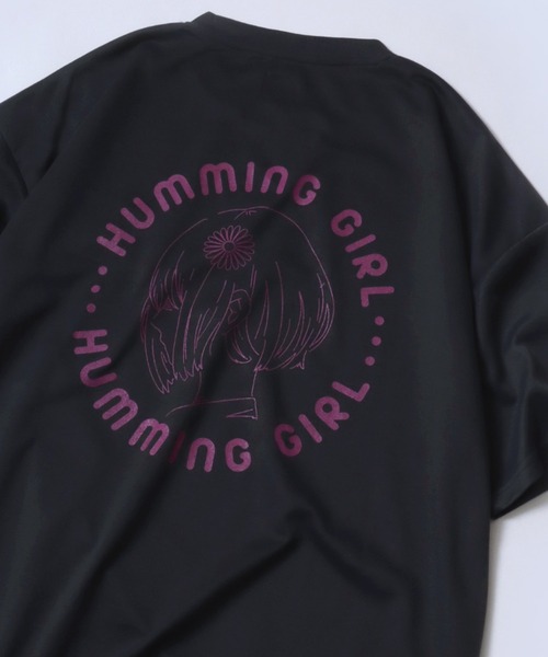 ANPAS（アンパス）の「Ponte Fabric Cool Touch Girl Print T-shirt/ポンチ 線画 ガールプリント 半袖Tシャツ 接触冷感 速乾 UVケア（Tシャツ/カットソー・レディース・ラベンダー/グレー系その他2/ミント/ホワイト系その他2/グレー系その他/ホワイト系その他・L/M）」の5枚目の写真