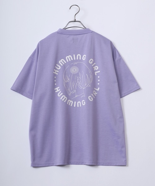 ANPAS（アンパス）の「Ponte Fabric Cool Touch Girl Print T-shirt/ポンチ 線画 ガールプリント 半袖Tシャツ 接触冷感 速乾 UVケア（Tシャツ/カットソー・レディース・ラベンダー/グレー系その他2/ミント/ホワイト系その他2/グレー系その他/ホワイト系その他・L/M）」の9枚目の写真